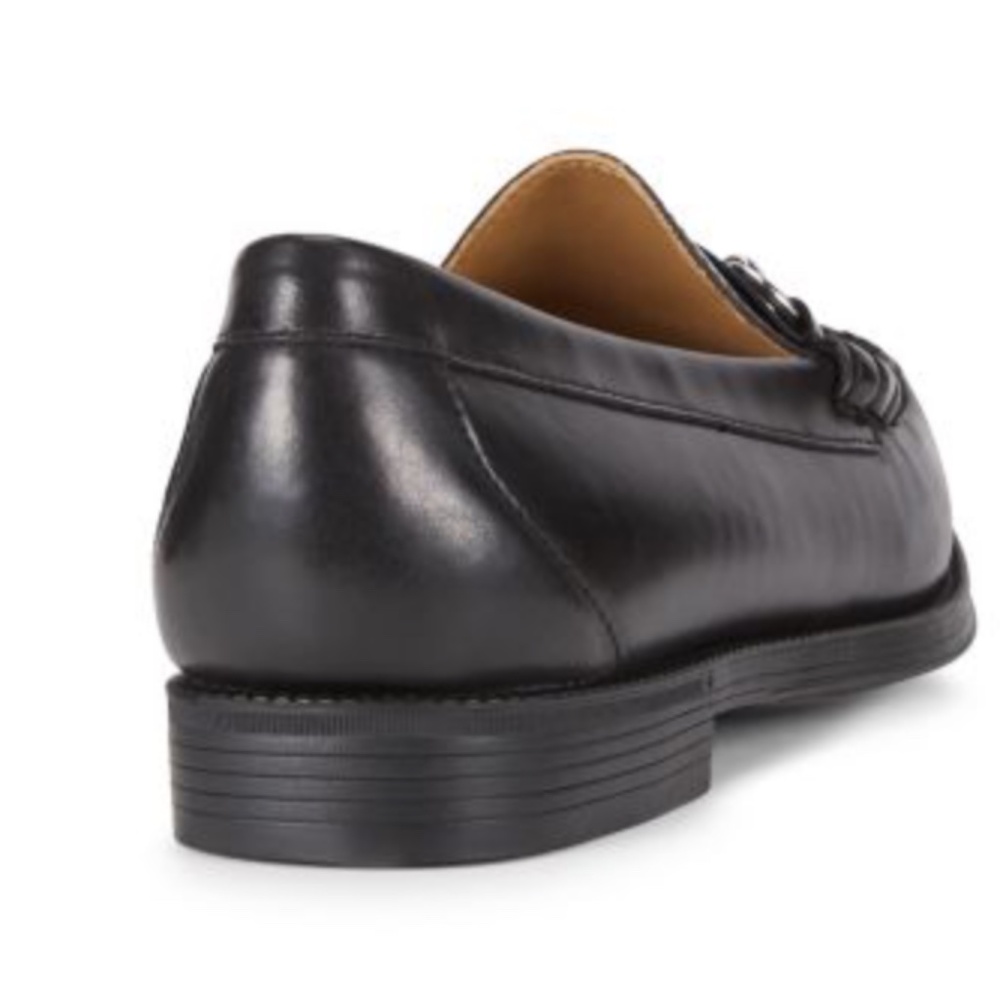 NWT G.H. BASS & CO LEATHER BUCKLE LOAFER - black/silver - Picture 3 of 4